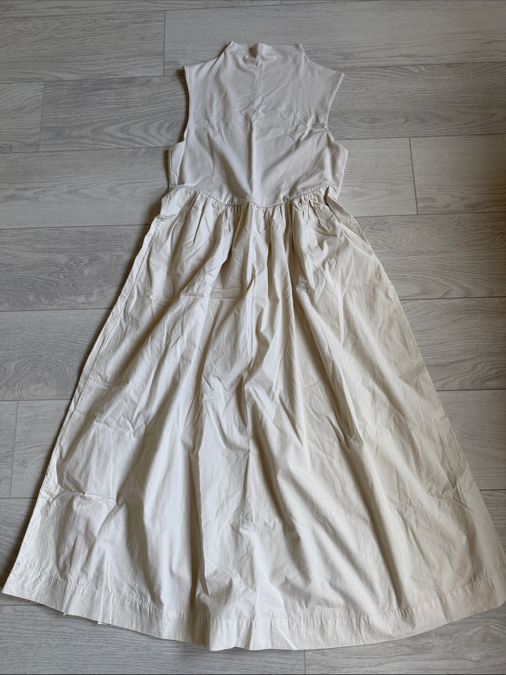 J Crew Fitted knit mockneck dress with poplin skirt
